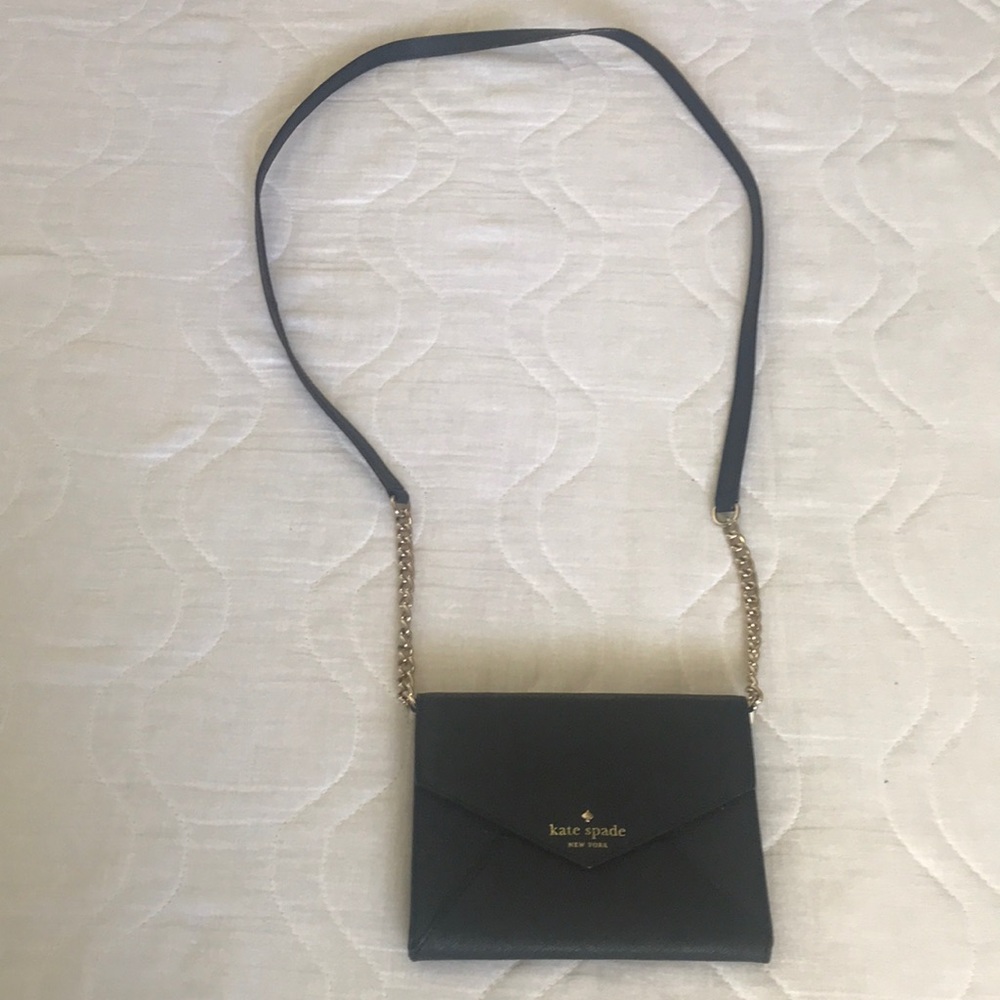 Black Kate Spade envelope crossbody/clutch